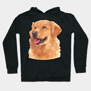 Beautiful Golden Retriever Watercolor Art Hoodie